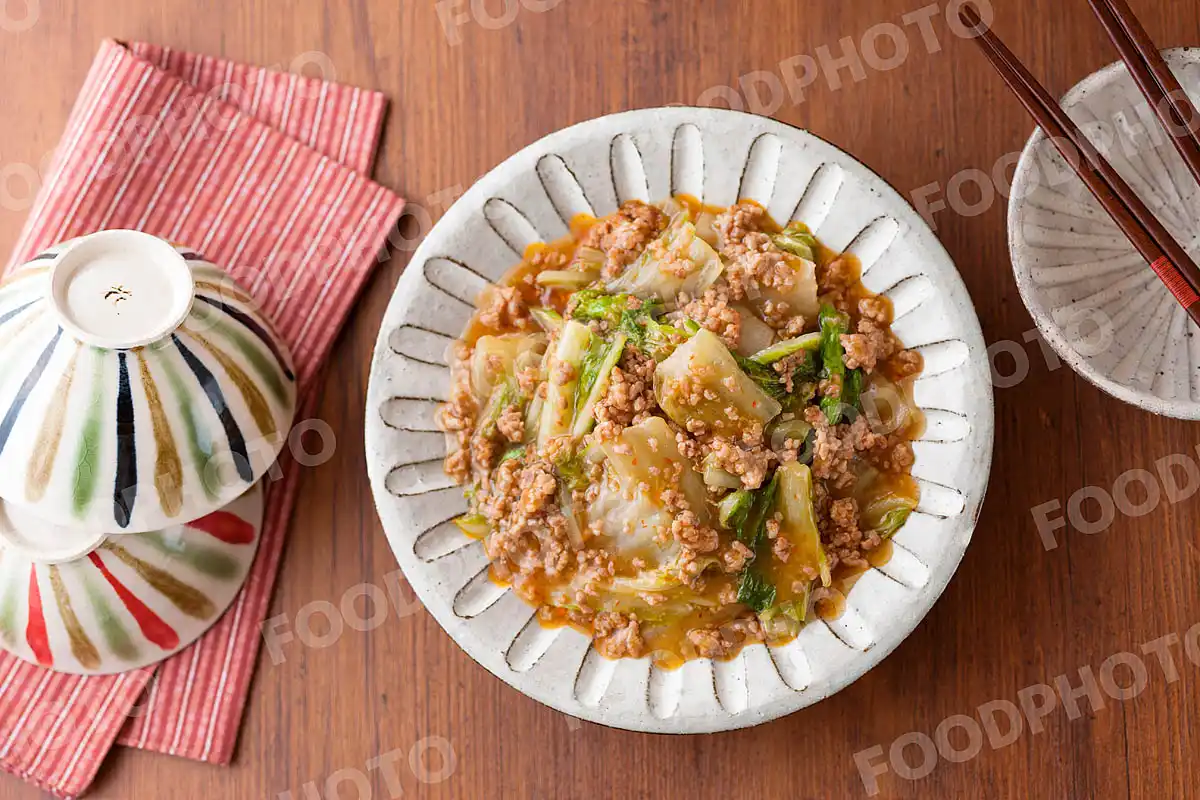 白菜の麻婆炒め