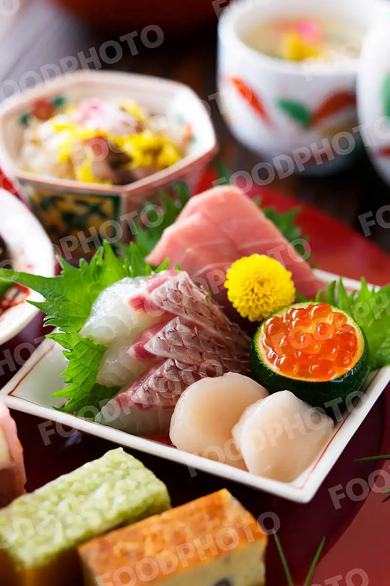 鯛の松皮造り/お刺身盛合せ