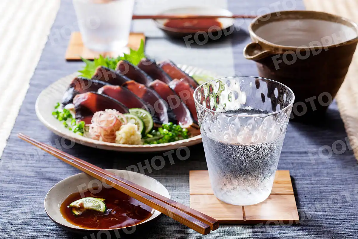 焼酎と鰹のたたき