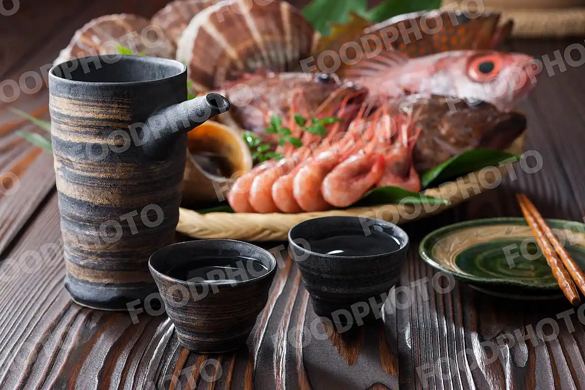 日本酒と北海鮮魚食材