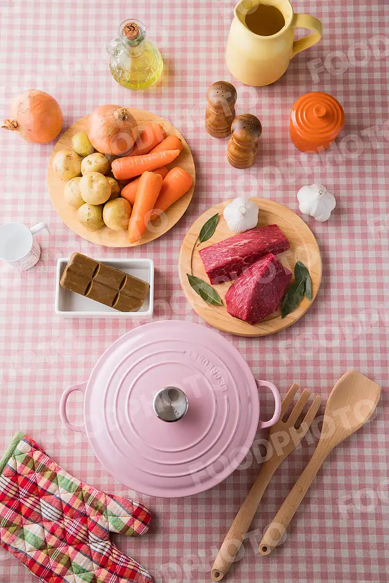 カレーの調理風景