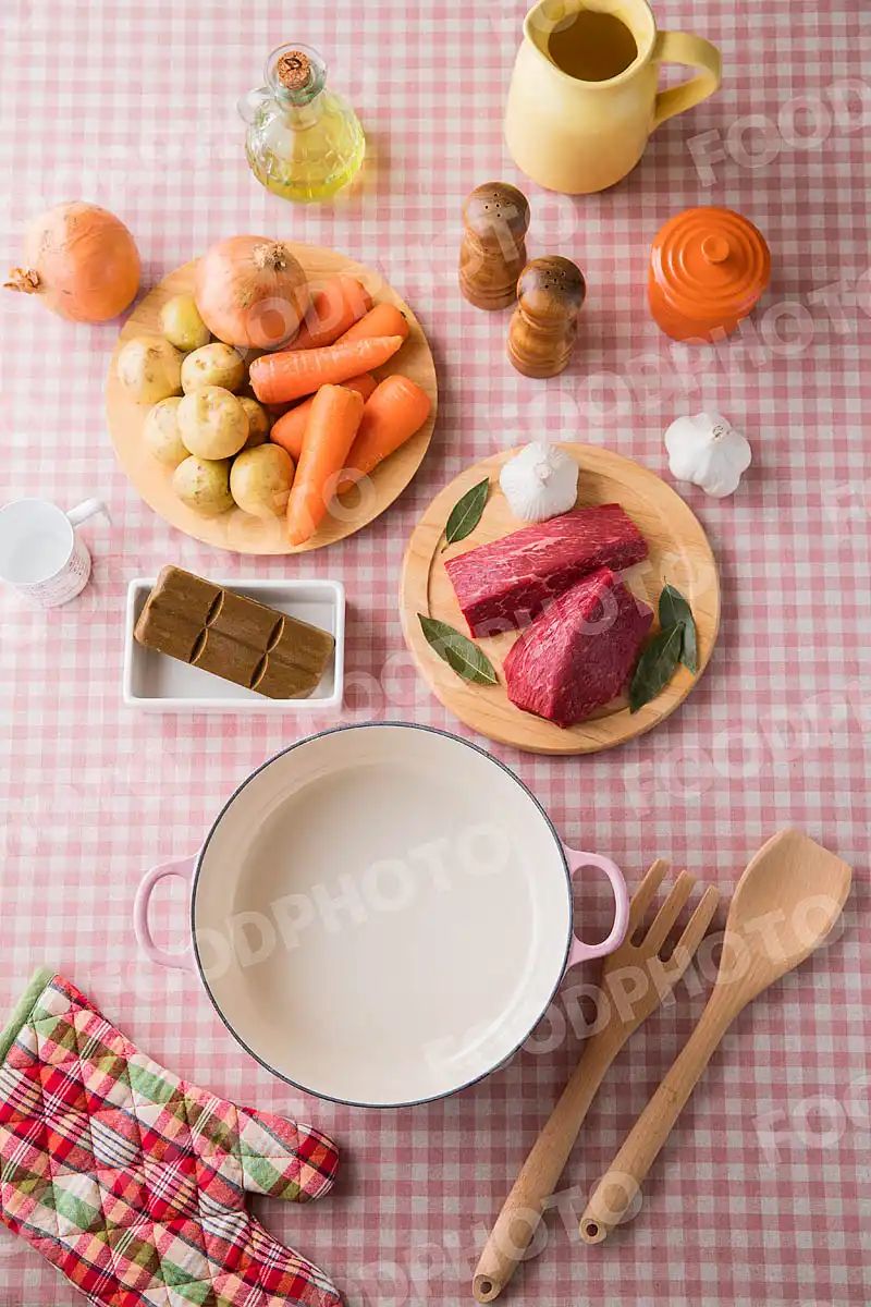カレーの調理風景