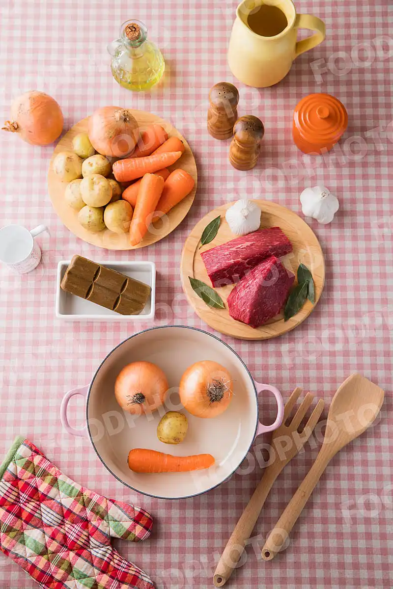 カレーの調理風景