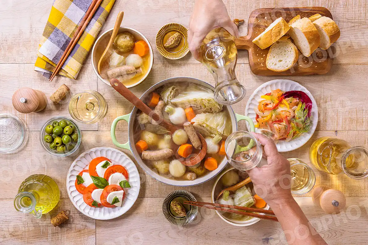 いつもの食卓テーブル風景