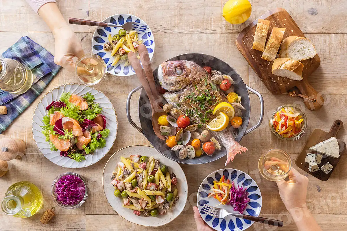 いつもの食卓 鯛のアクアパッツァ