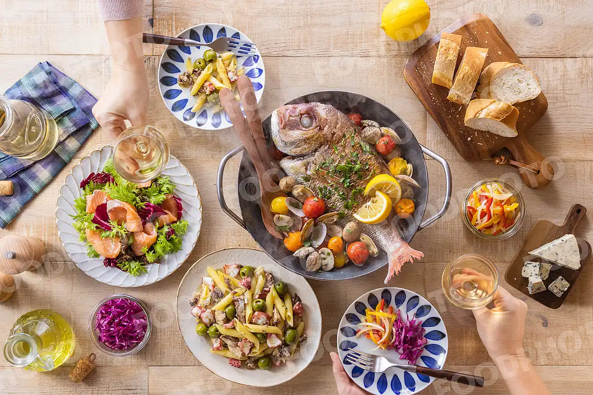 いつもの食卓 鯛のアクアパッツァ