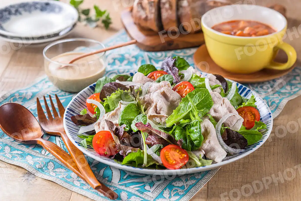 ベビーリーフの豚しゃぶサラダ