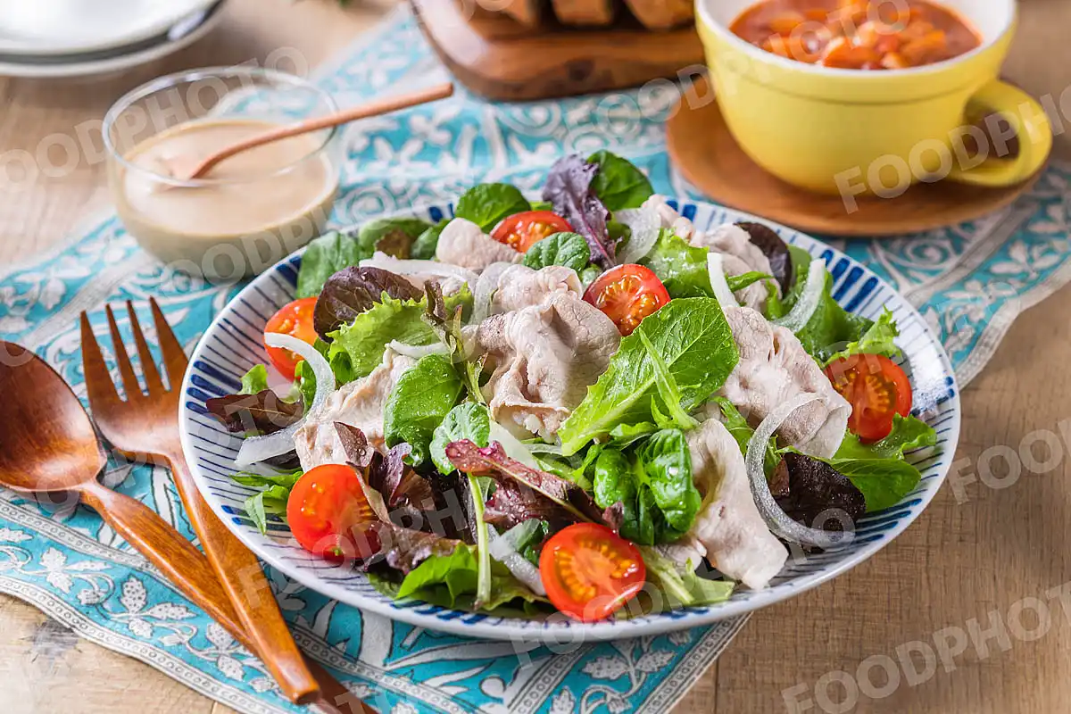 ベビーリーフの豚しゃぶサラダ