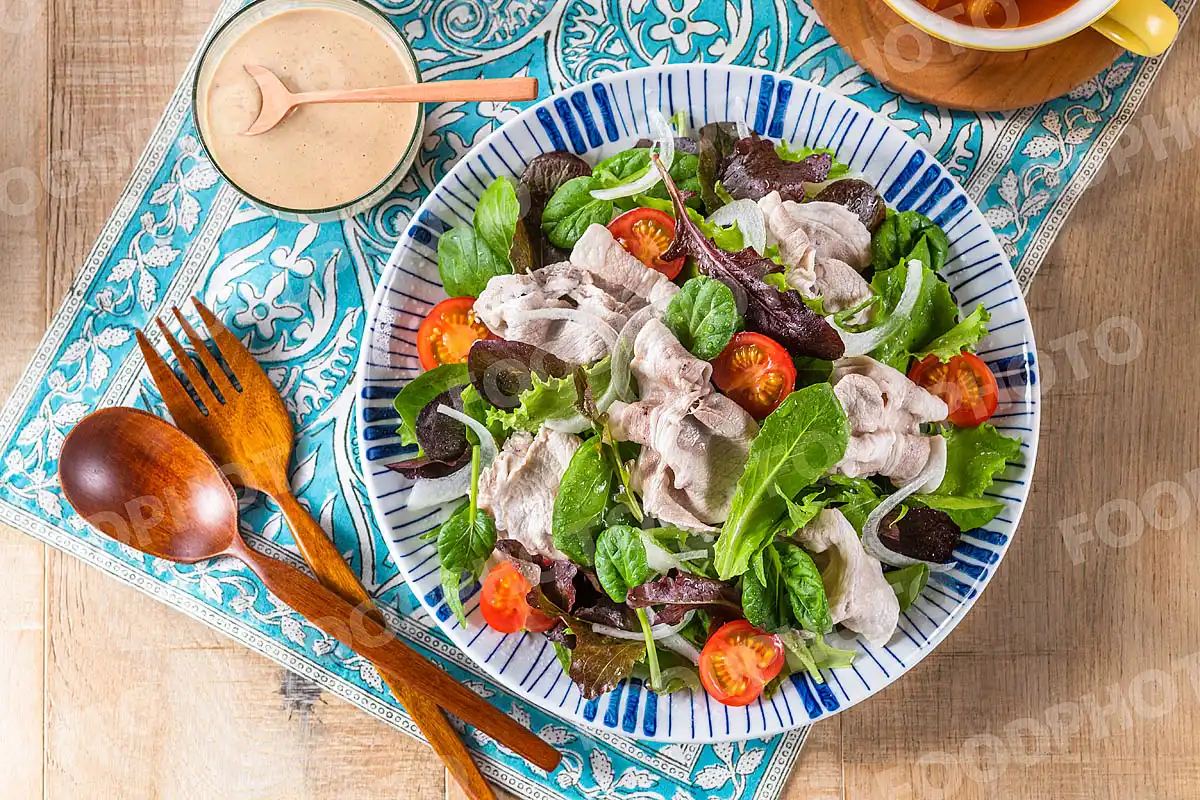 ベビーリーフの豚しゃぶサラダ